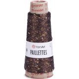Пряжа Yarnart PAILLETTES 8007 шоколадный (1 моток)