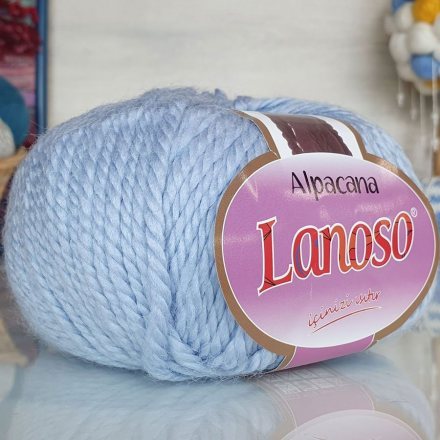 Пряжа Lanoso ALPACANA 3015 голубой (5 мотков)