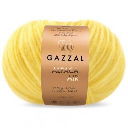 Пряжа Gazzal ALPACA AIR 109 лимон (4 мотка)