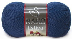 Пряжа Nako ESTIVA 6955 т.синий