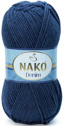 Пряжа Nako DENIM 11589 т.синий