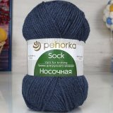 Пряжа Пехорка НОСОЧНАЯ 893 т.джинса (10 мотков)
