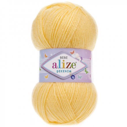 Пряжа Alize SEKERIM BEBE 187 св.желтый (5 мотков)
