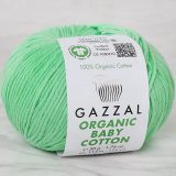 Пряжа Gazzal ORGANIC BABY COTTON 421 салатовый (5 мотков)
