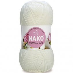 Пряжа Nako COTTON LUKS 97570 кремовый (5 мотков)