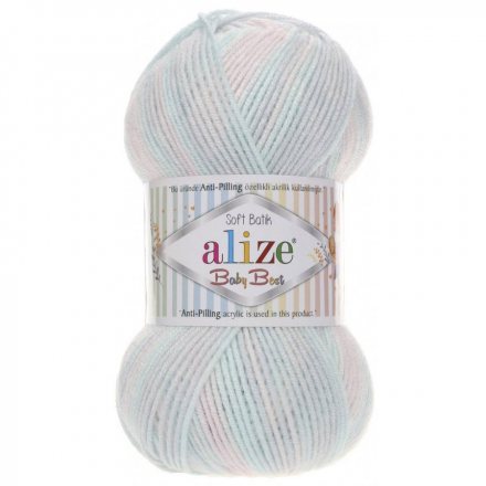 Пряжа Alize BABY BEST BATIK 6623 роз/бирюза (5 мотков)