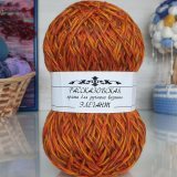 Пряжа Рассказовская ЭЛЕГАНТ 05 персик/пламя/монах (3 мотка)