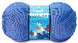 Пряжа Nako SATEN 1256 т.голубой