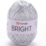 Пряжа Yarnart BRIGHT 128 серебряный (6 мотков)