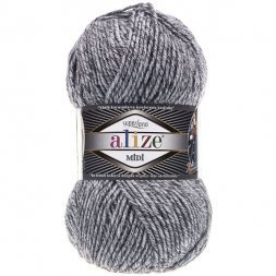 Пряжа Alize SUPERLANA MIDI 801 серый меланж (5 мотков)