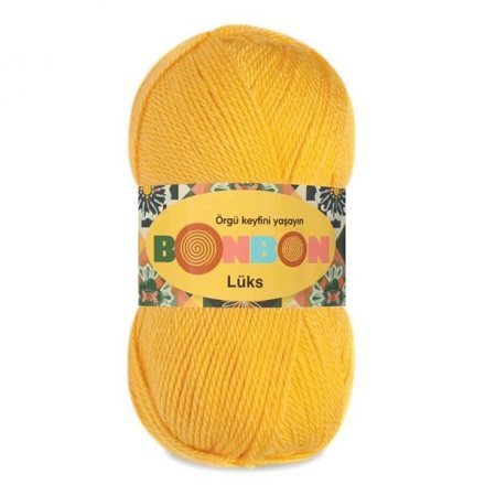 Пряжа Nako BONBON LUKS 98289 яр.желтый (5 мотков)