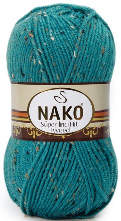 Пряжа Nako SUPER INCI HIT TWEED 6634 м.волна