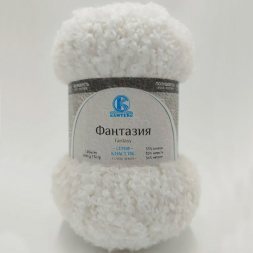 Пряжа Камтекс ФАНТАЗИЯ 205 белый (5 мотков)