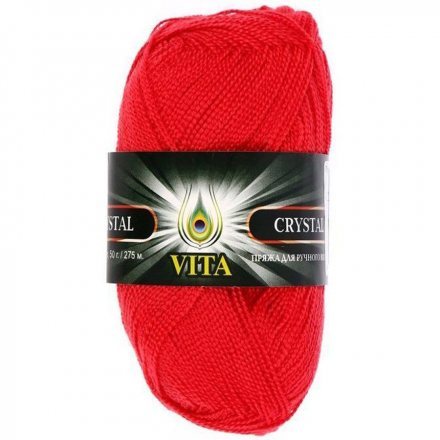 Пряжа Vita CRYSTAL 5661 красный (2 мотка)