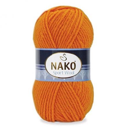 Пряжа Nako SPORT WOOL 93 оранжевый (5 мотков)
