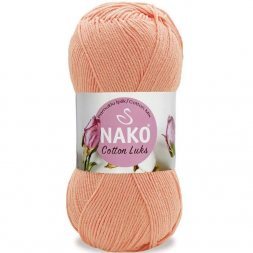 Пряжа Nako COTTON LUKS 97594 персиковый (5 мотков)