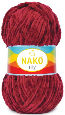 Пряжа Nako LILY 1050 т.красный