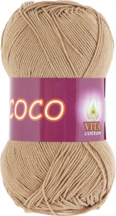 Пряжа Vita cotton COCO 4312 теплый бежевый