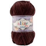 Пряжа Alize VELLUTO 993 шоколад (5 мотков)