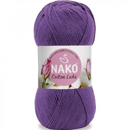 Пряжа Nako COTTON LUKS 97559 фиолетовый (5 мотков)