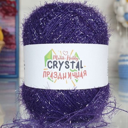 Пряжа M&amp;h CRISTAL ПРАЗДНИЧНАЯ 033 фиолетовый (2 мотка)