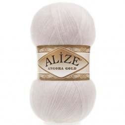 Пряжа Alize ANGORA GOLD 599 слоновая кость (5 мотков)