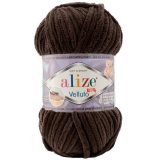 Пряжа Alize VELLUTO 26 коричневый (5 мотков)
