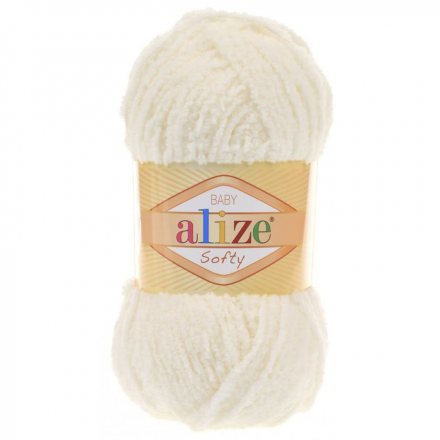 Пряжа Alize SOFTY 62 молочный (5 мотков)