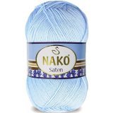 Пряжа Nako SATEN 100 1820 св.голубой (5 мотков)