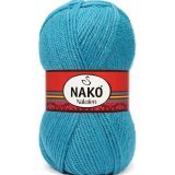 Пряжа Nako NAKOLEN 6498 т.гол.бирюза (5 мотков)