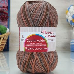 Пряжа Троицкая ПОДМОСКОВНАЯ 2602 принт (10 мотков)