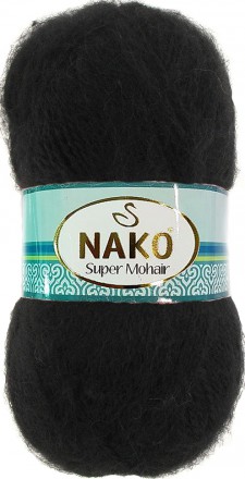 Пряжа Nako SUPER MOHAIR 115 черный