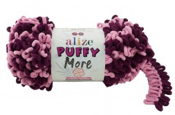 Пряжа Alize PUFFY MORE 6278 розовый/цикламен