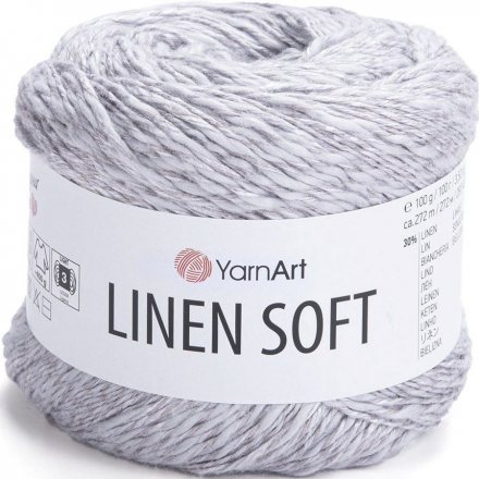 Пряжа Yarnart LINEN SOFT 7320 св.серый (4 мотка)