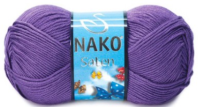 Пряжа Nako SATEN 187 фиолет