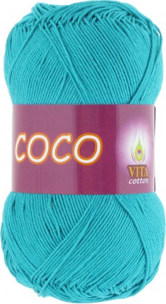 Пряжа Vita cotton COCO 4315 т.зел.бирюза