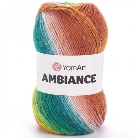 Пряжа Yarnart AMBIANCE 152 терракот/бирюза (5 мотков)