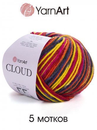 Пряжа Yarnart CLOUD 5306 принт (5 мотков)