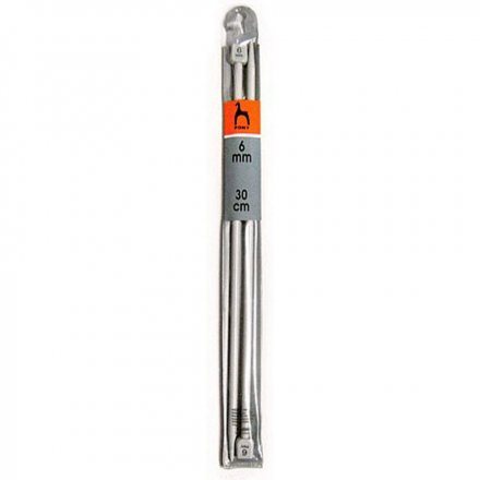 Спицы прямые Pony 30 см, № 6.0