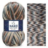 Пряжа Nako SPORT WOOL SENLIK 87738 принт (5 мотков)