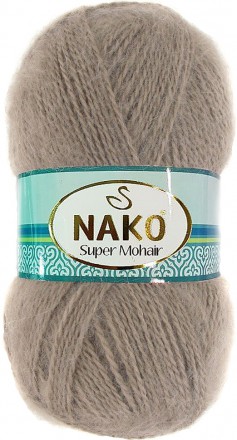 Пряжа Nako SUPER MOHAIR 257-122 холодный беж