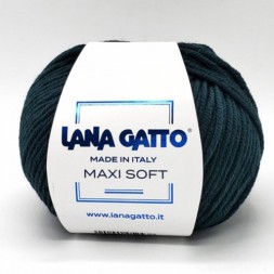 Пряжа Lana Gatto MAXI SOFT 8563 т.зеленый