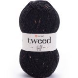 Пряжа Yarnart TWEED 228 черный (5 мотков)
