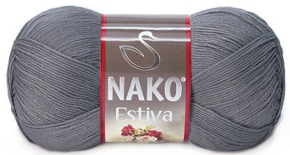 Пряжа Nako ESTIVA 10880 серый