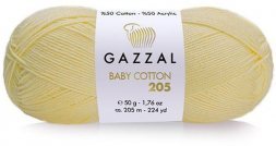 Пряжа Gazzal BABY COTTON 205 504 лимон (10 мотков)