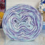 Пряжа Рассказовская АНГОРКА МЕЛАНЖ 53-2 фиолет/бирюз/белый (2 мотка)