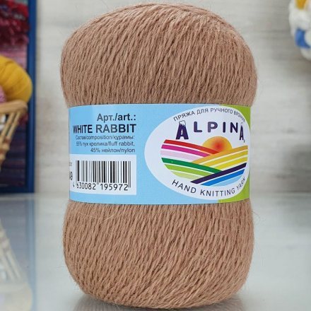 Пряжа Alpina WHITE RABBIT 249 т.бежевый (2 мотка)
