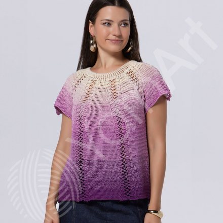 Пряжа Yarnart FLOWERS 319 баклаж/террак/роз (2 мотка)