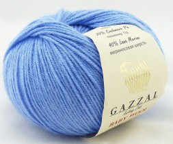 Пряжа Gazzal BABY WOOL 813 т.голубой
