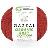 Пряжа Gazzal ORGANIC BABY COTTON 432 алый (5 мотков)